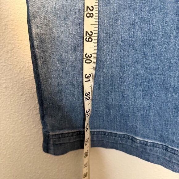 Boden Denim Cotton Side Strip Dress Size 4R - Picture 3 of 7